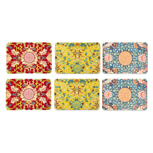 Set de 6 sets de table rectangulaires Excelsa – La Via Della Seta, Polypropylène Multicolore