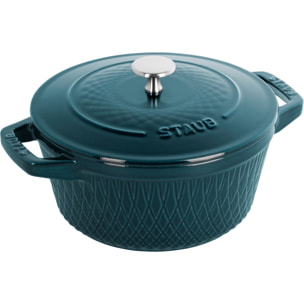 Cocotte twister 20 cm, Rond(e), La Mer, Fonte