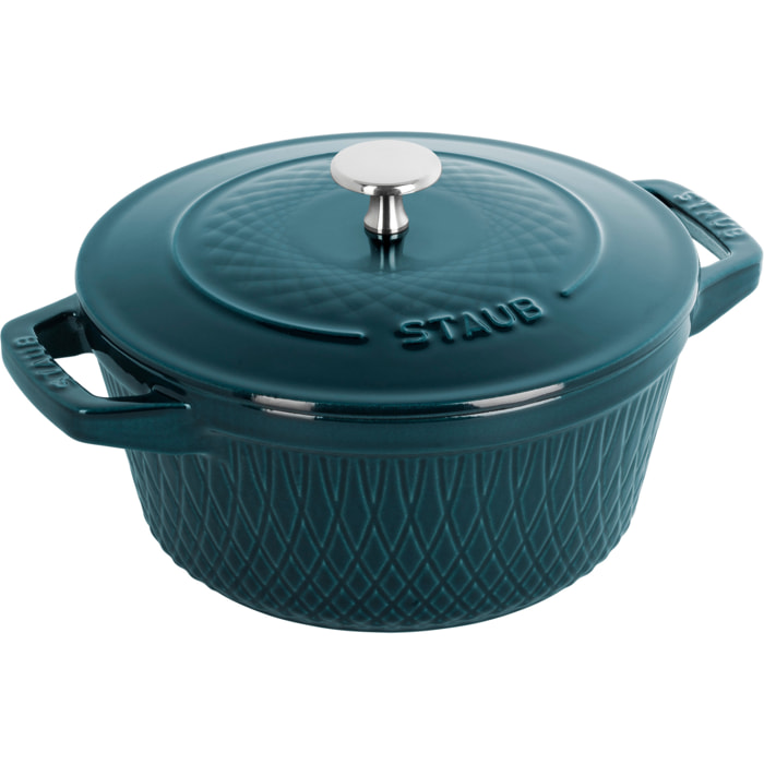 Cocotte twister 20 cm, Rond(e), La Mer, Fonte