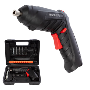 Cacciavite elettrico senza fili con scatola di attrezzi da 47 pezzi.