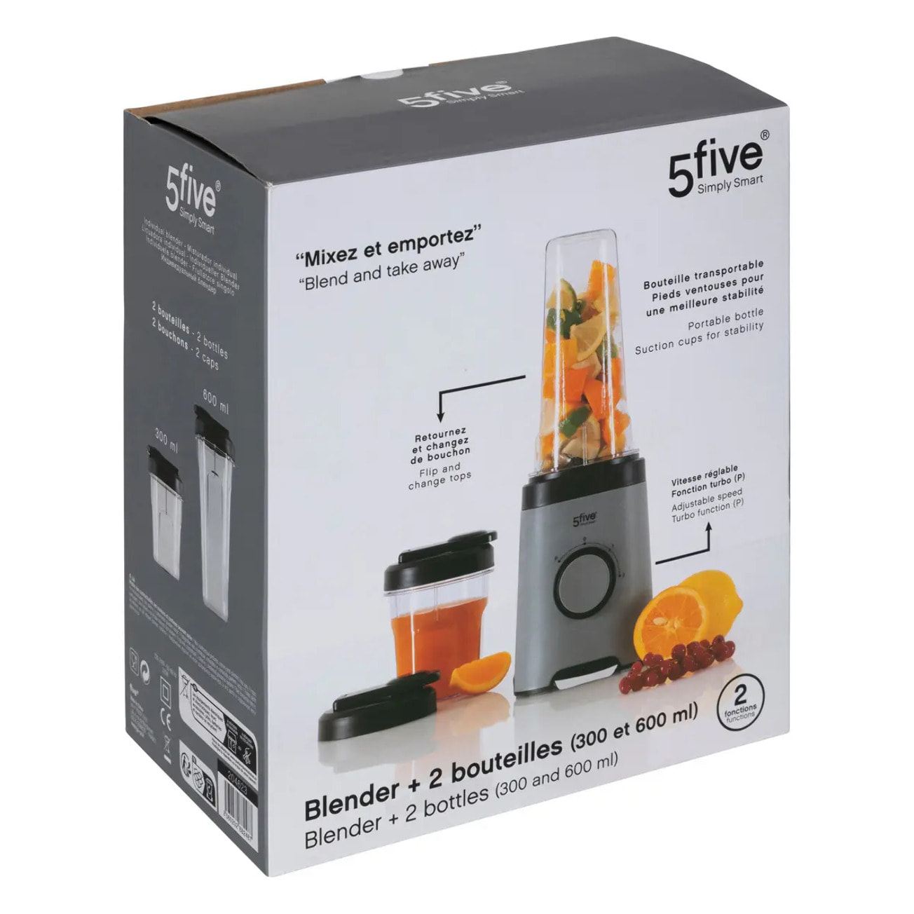 Blender avec 2 bouteilles 300ml / 600 ml