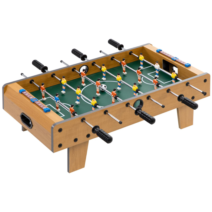 Futbolín de Mesa para Niños de +6 Años con 2 Bolas 6 Asas 69x36,5x22 cm Natural