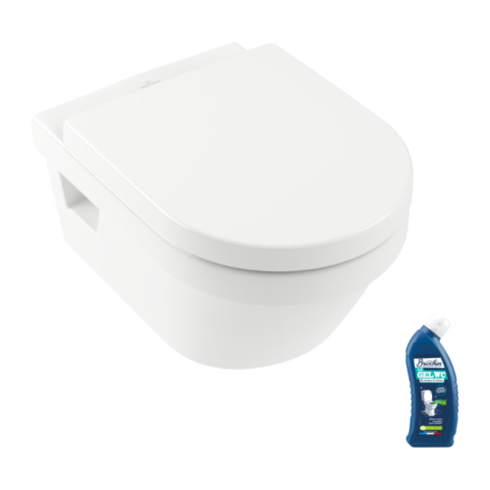 WC suspendu sans bride Architectura + abattant + Gel WC