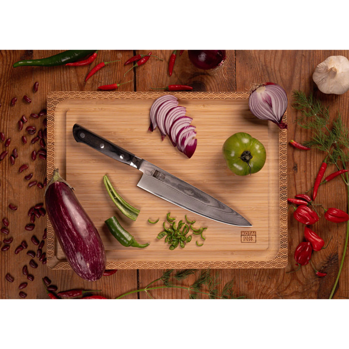 Cuchillo de cocinero Gyuto 200 mm - Colección Hashi Damascus