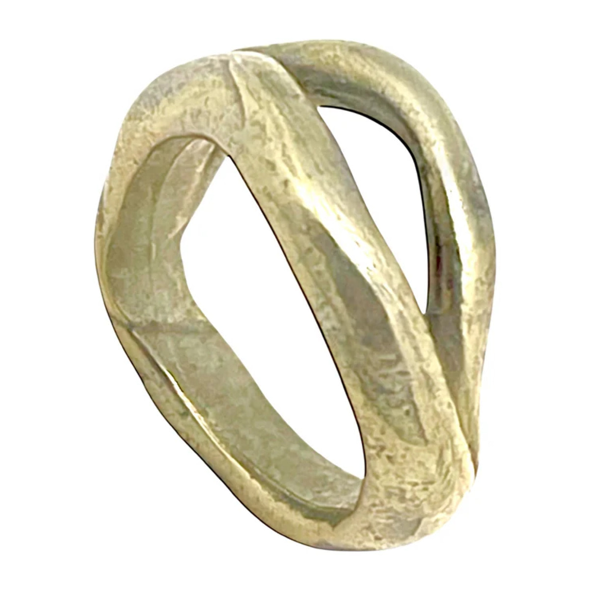 Anillo Duplo en zamak dorado chapado latón