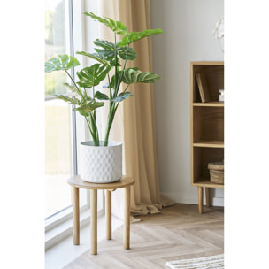 Portavaso in acciaio bianco ø24,5x21 cm