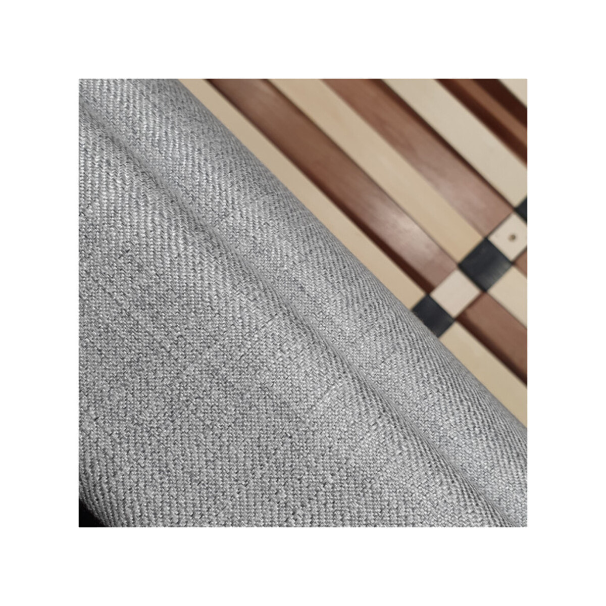 Lit 160 x 200 cm contemporain en tissu gris - LUCERNE