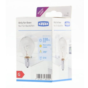 Ampoule XAVAX DE FOUR E14 40W POIRE