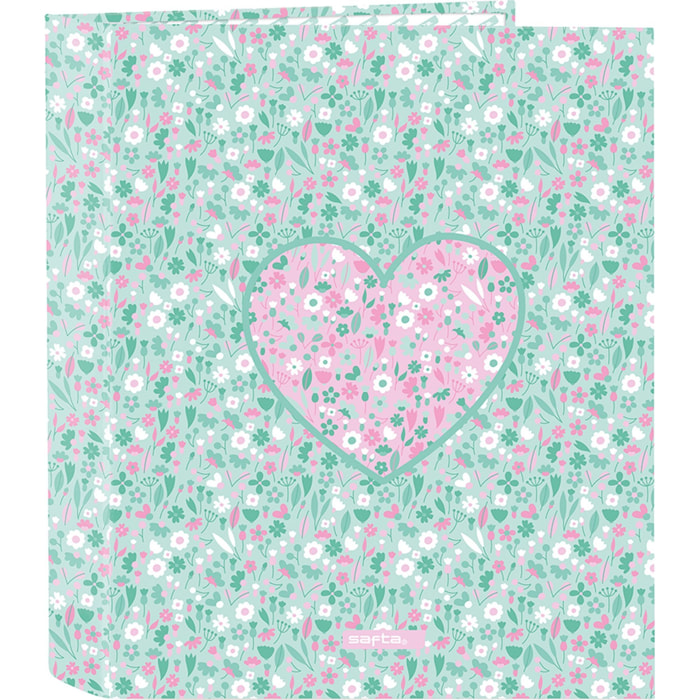 Carpeta f. 4 anillas 35mm lomo ancho safta "cuore"