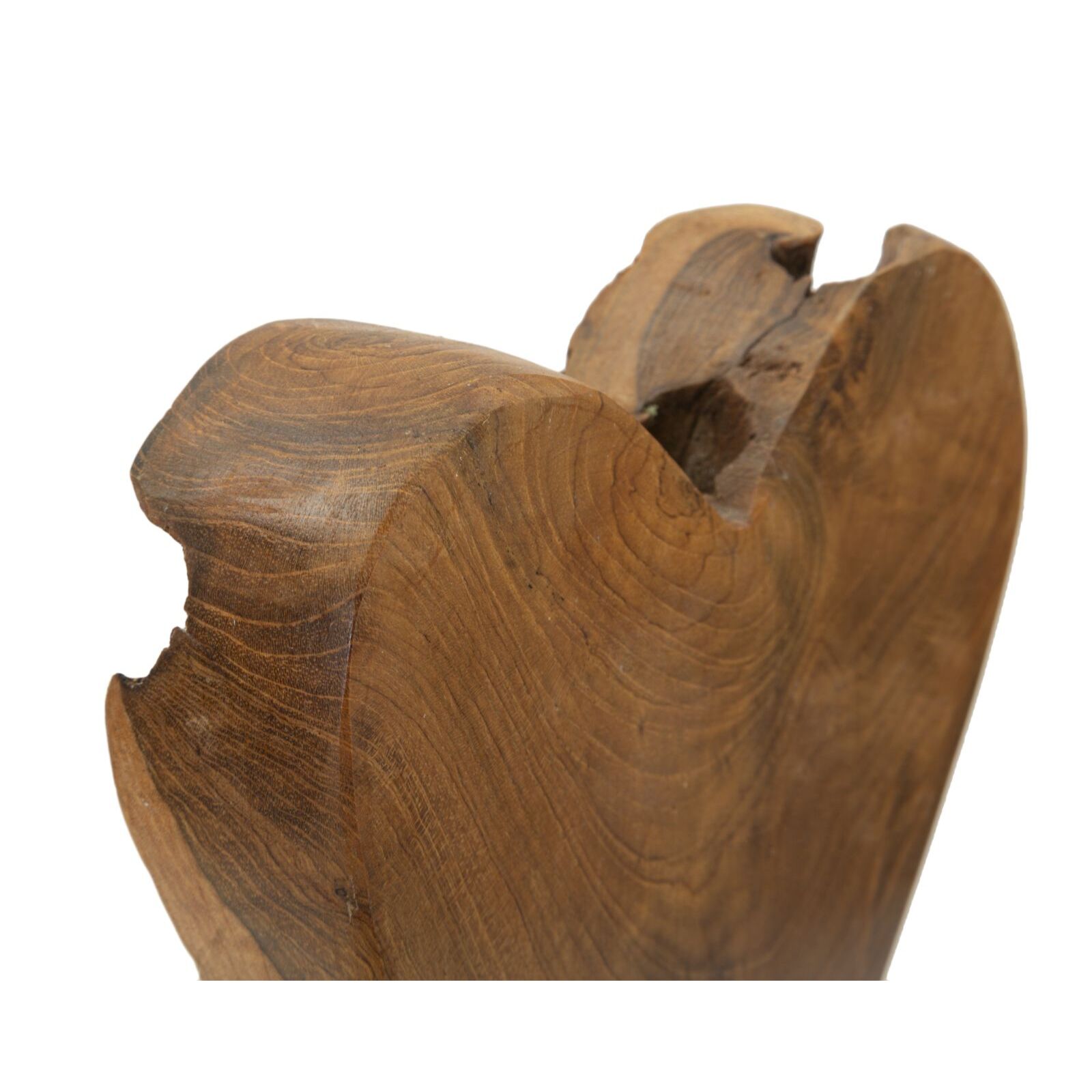 SCULTURA CUORE IN TEAK RIC. CM 15X10X35 (PEZZI UNICI - NON RIP. IN SERIE)