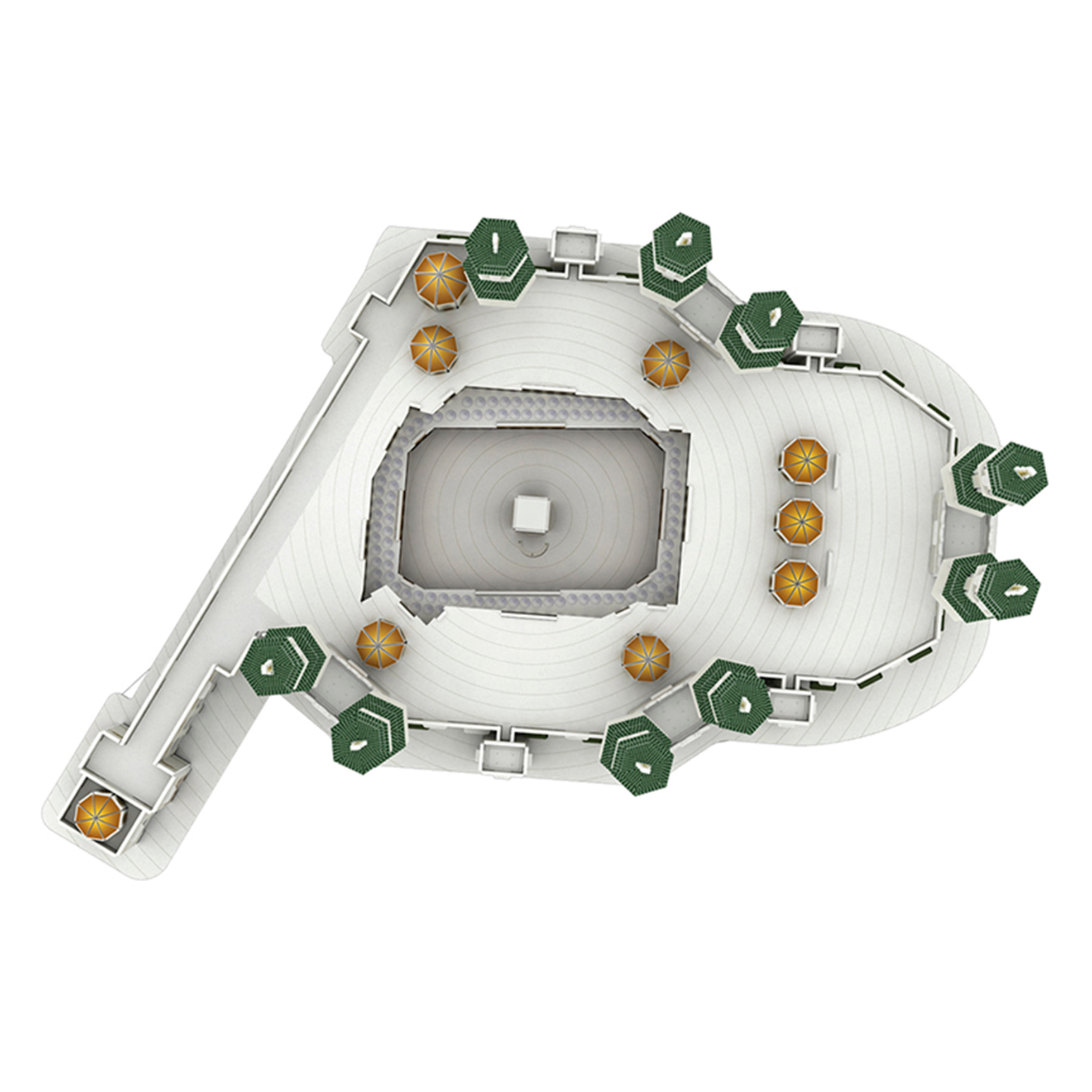 Puzzle 3D in cartone della Grande Moschea della Mecca. 150 pezzi.