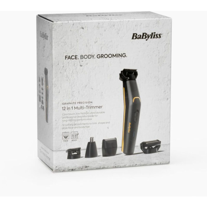 Tondeuse multi usages BABYLISS 12 en 1 MT987E Graphite Precision