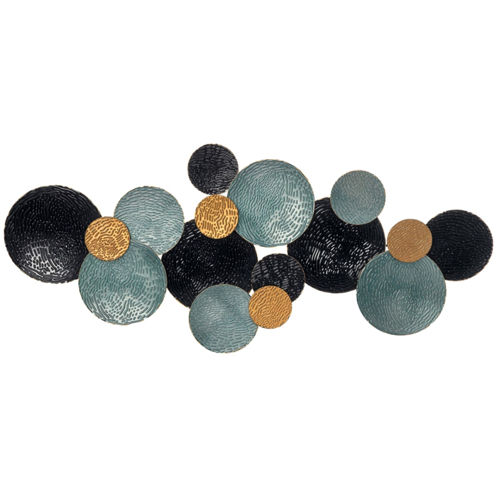 3D Arte de Pared Metálico, Adornos Modernos Redondos para Colgar, Decoración para Salón, Dormitorio, Comedor, Multicolor