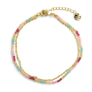 Tobillera Miwa acabado oro amarillo 18k