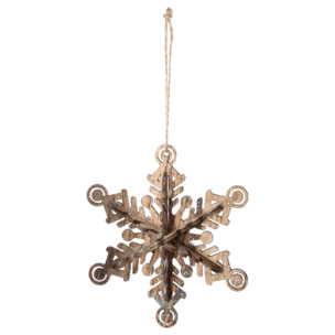 Sujet de Noël Bois Flocon