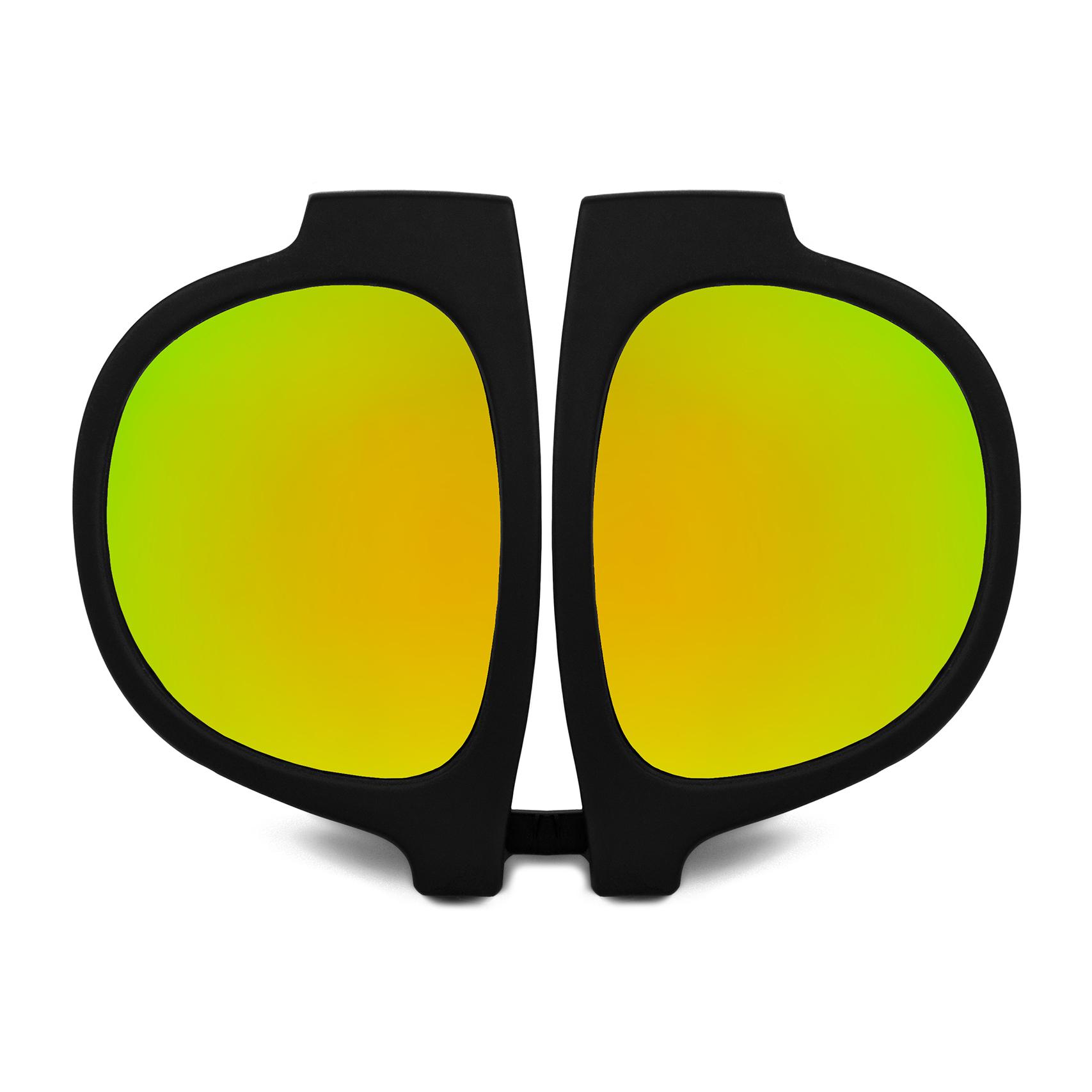 Occhiali da sole sportivi con lenti a specchio pieghevoli e arrotolabili UV400