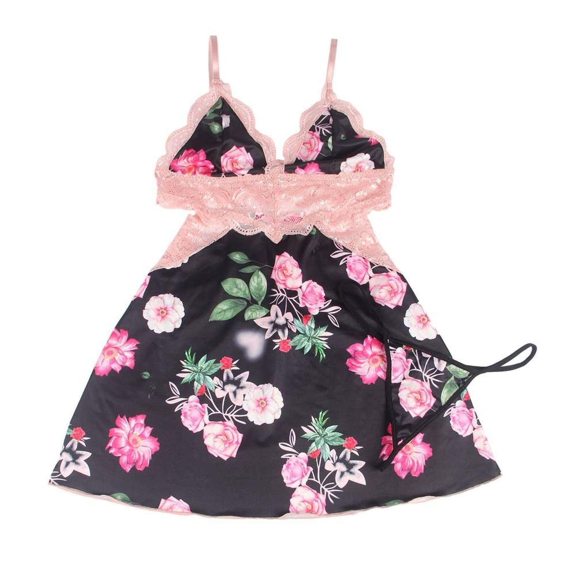 Babydoll con cordones y flores