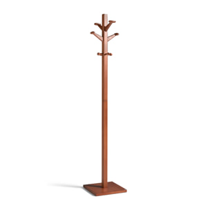 Perchero Woodie madera haya mogano 170x35x35 cm