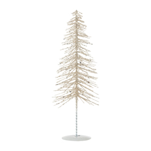 J-Line décoration Sapin de Noël Paillettes - métal/plastique - blanc/argent - small