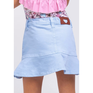 Falda de Niña Volante Celeste