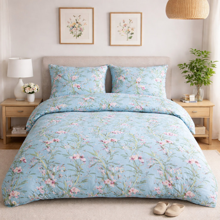 UNO CASA DESIGN Parure Copripiumino Dec.Martignano_Matrimoniale_Lavanda