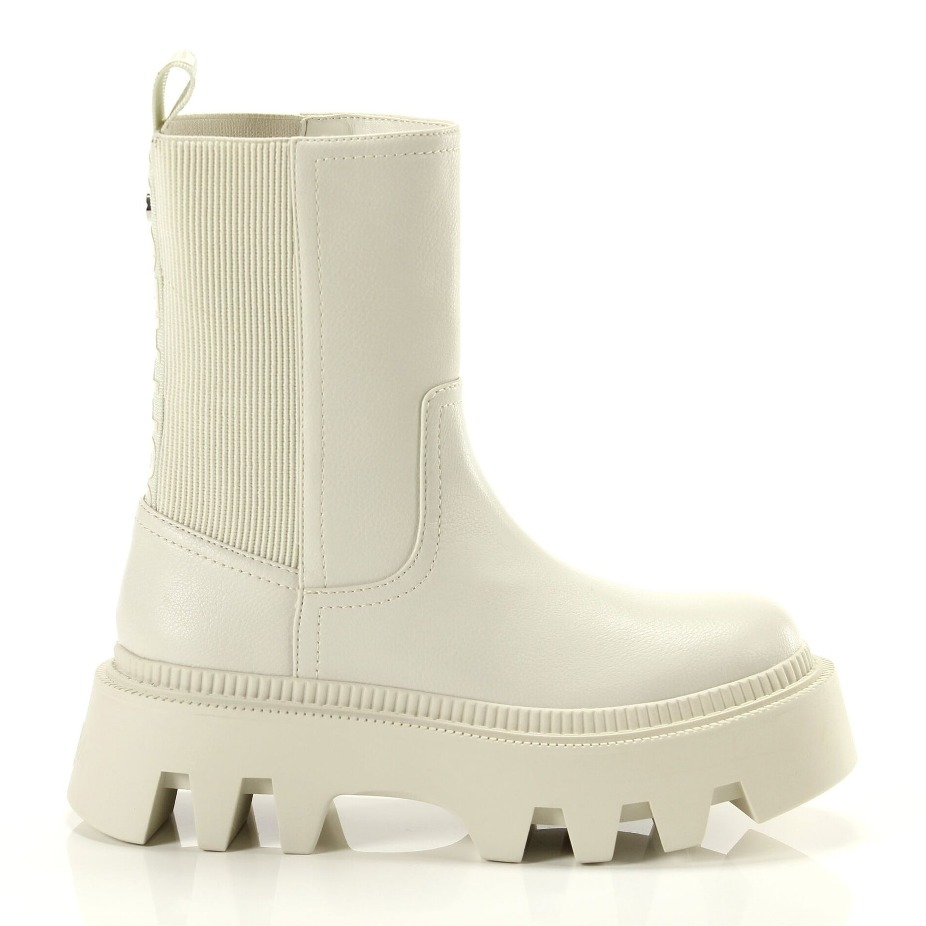 Boots Buffalo Flora Chelsea Hi Cream Bianco