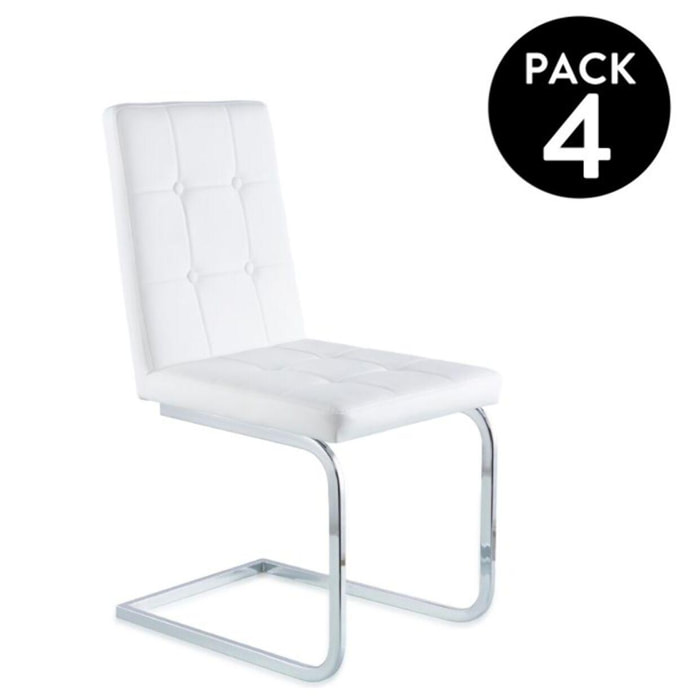 Pack 4 sillas de comedor Vanity Blanco