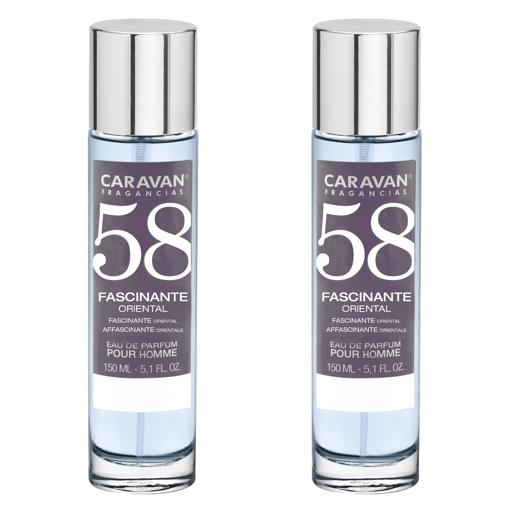 Caravan fragancias - caja de regalo con 2 perfumes nº58 de 150 ml, para hombre