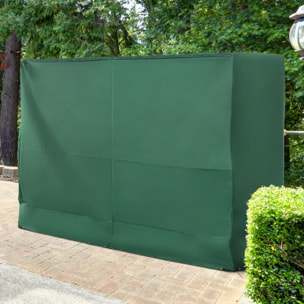 Funda Balancín Jardín Funda Columpio Jardín Exterior Cubierta de Columpio con Cordones Ajustables Impermeable Anti-UV 240x133x185 cm Verde