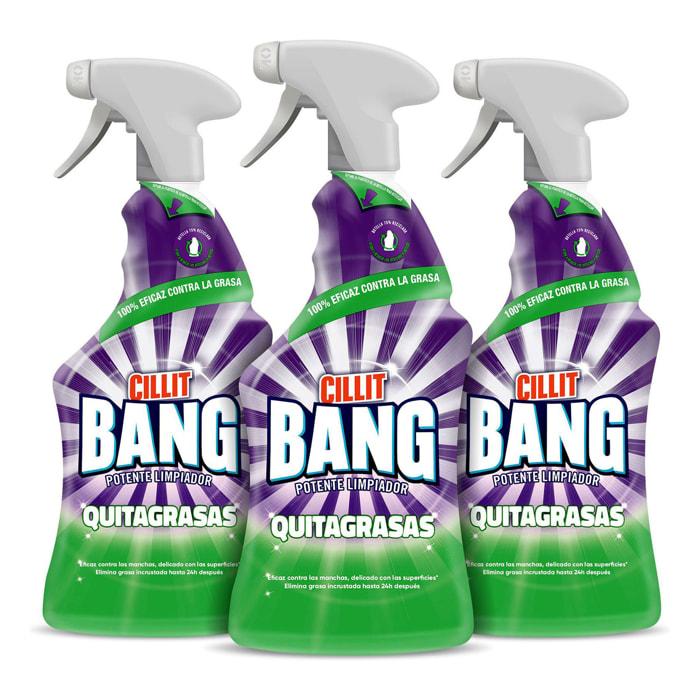 Cillit Bang - Spray Quitagrasas, para cocinas - 750ml, pack de 3x750ml