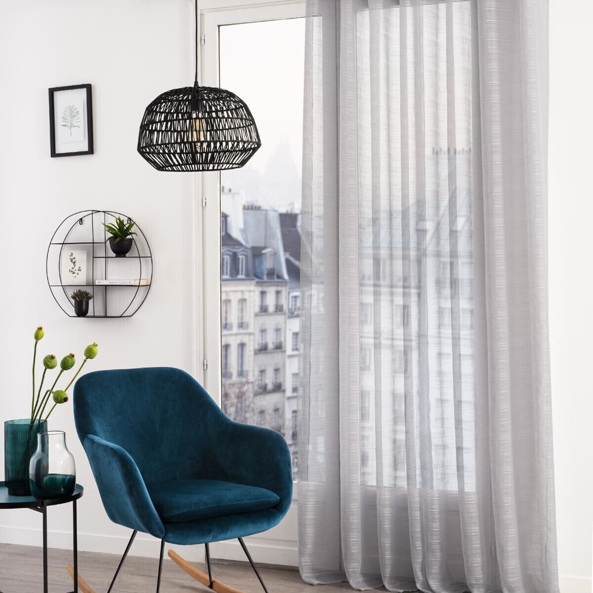 Voilage "Louis" gris 140x240cm