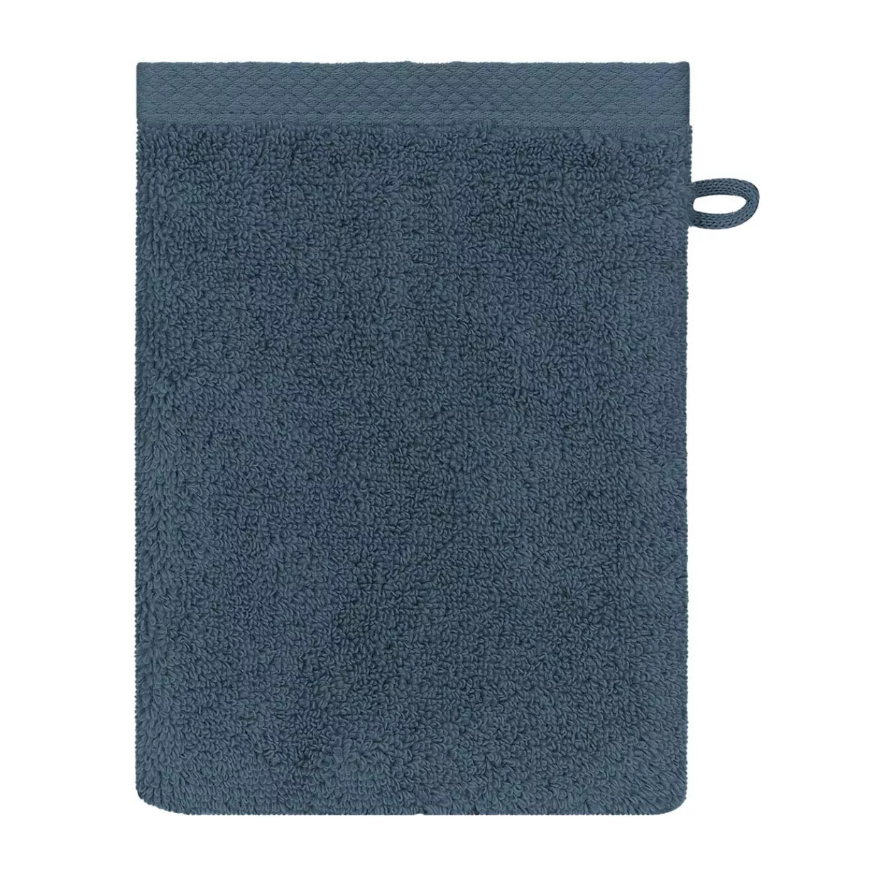 Gant de toilette pur coton 550 g/m² uni bleu Elea bleu ardoise