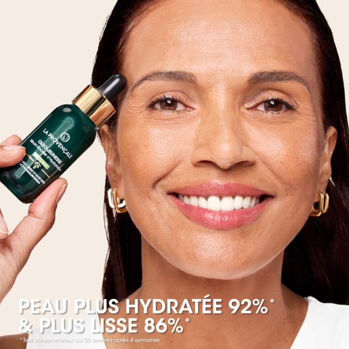 La Provençale Oleo-Jeunesse - Sérum Booster d'Hydratation Anti-âge - Omégas d'huile d'Olive verte & Acide hyaluronique - Tous ty