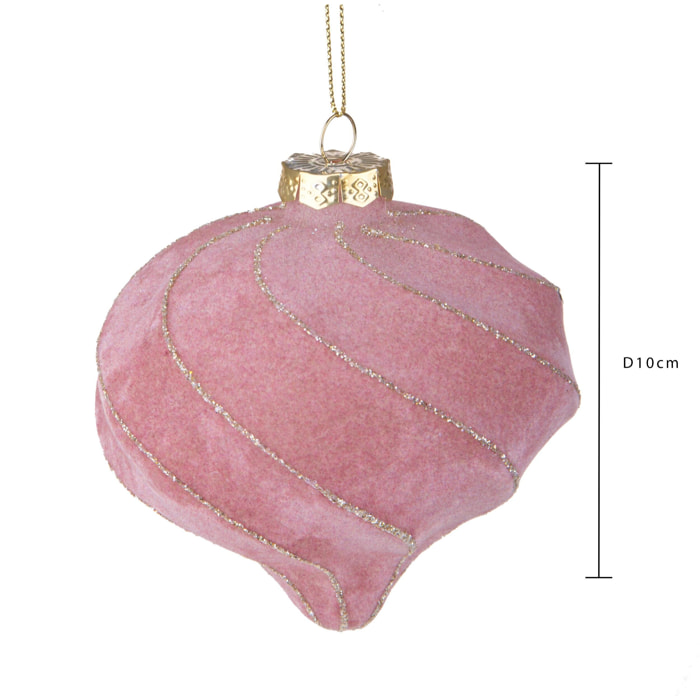 Cipolla Spirale Velvet - Pezzi 4 - Colore Rosa - 10x10Hx10cm - Bianchi Dino