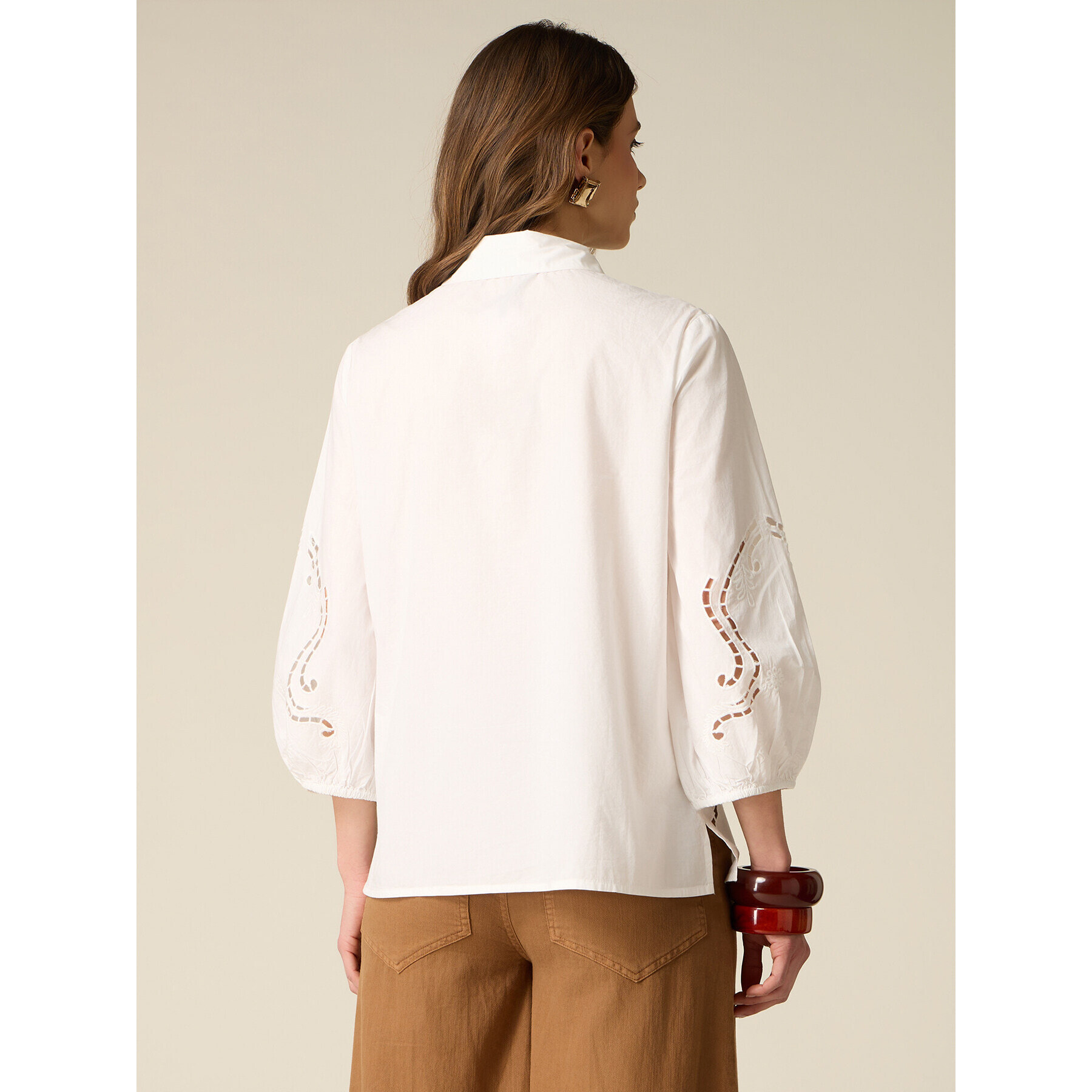 Oltre - Camisa en sangallo - Blanco