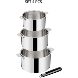 Batterie de cuisine LAGOSTINA Esperta triply 3pcs + poignée