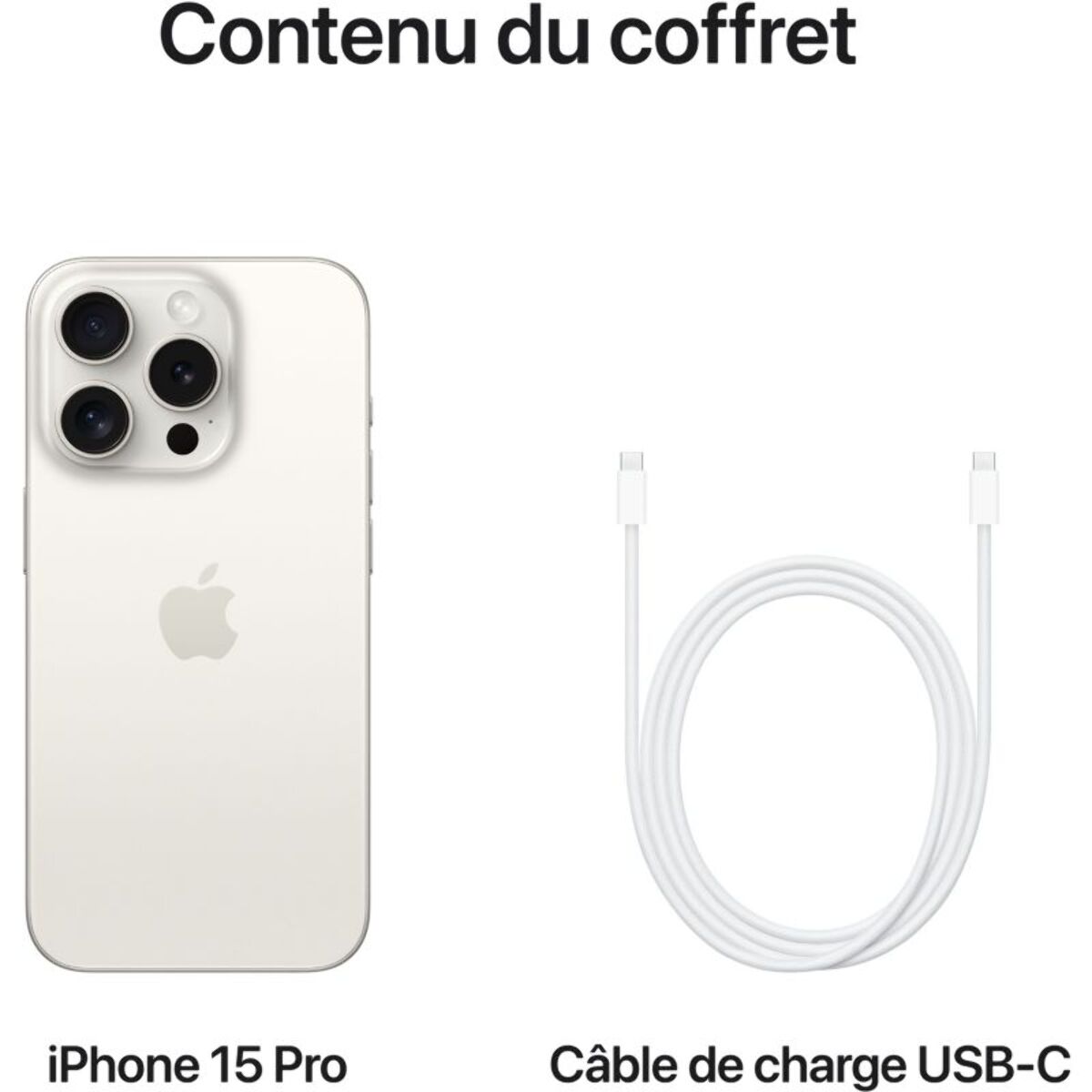 Smartphone APPLE iPhone 15 Pro Titane Blanc 1To 5G