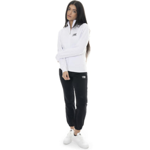 Chándal de algodón con cremallera y cuello para mujer Leone Spring Vibes