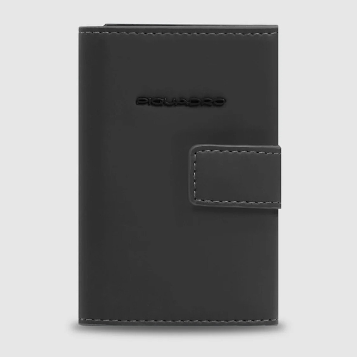 Piquadro Portacarte automatico in metallo, schermato con protezione RFID