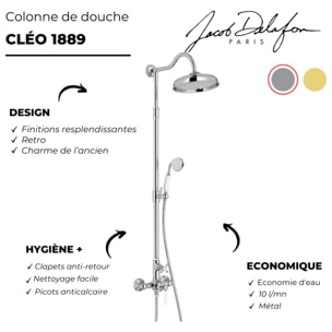 Colonne de douche Cléo 1889 or beige