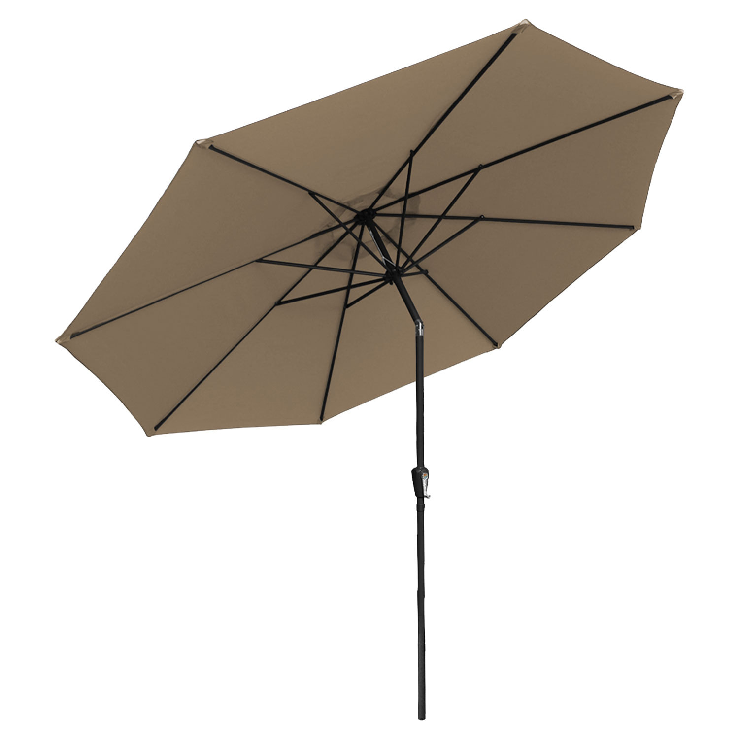 Parasol droit HAPUNA rond - Taupe