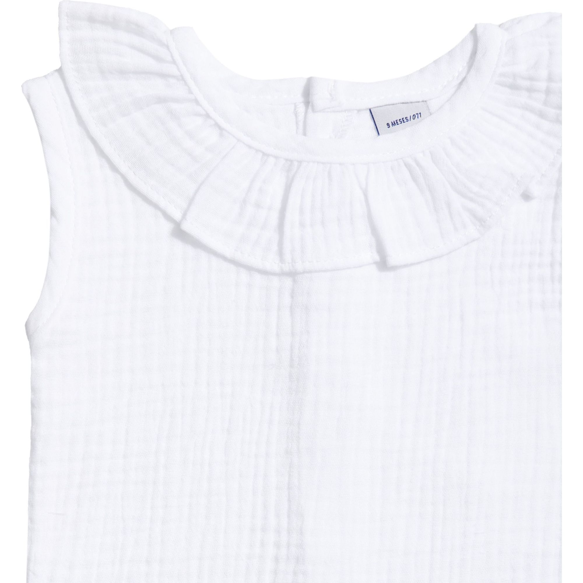 Body bebé sin mangas cuello bambula