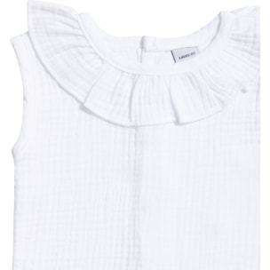 Body bebé sin mangas cuello bambula