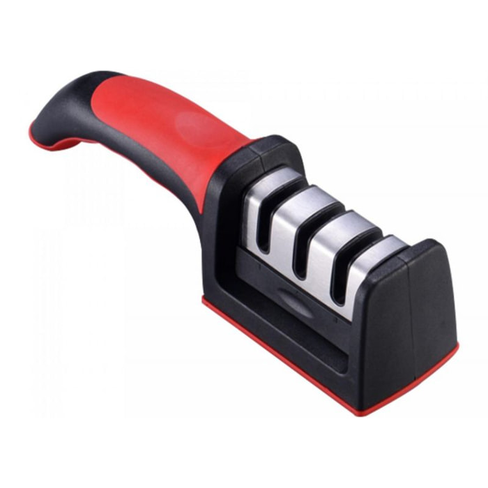 Aiguiseur de couteaux robuste rouge Herzberg HG8101-BLK