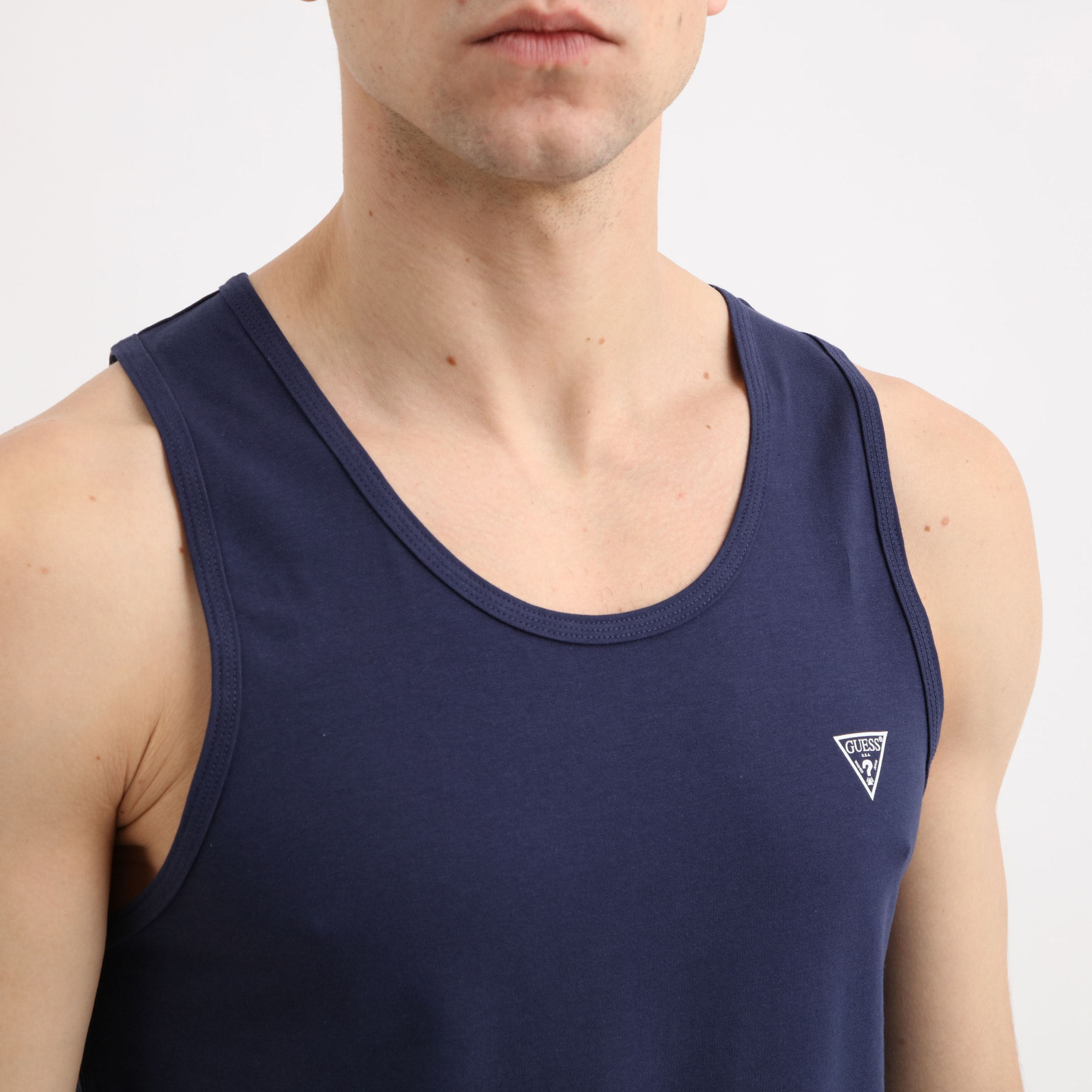 Débardeur Caleb - logo - coton biologique - bleu