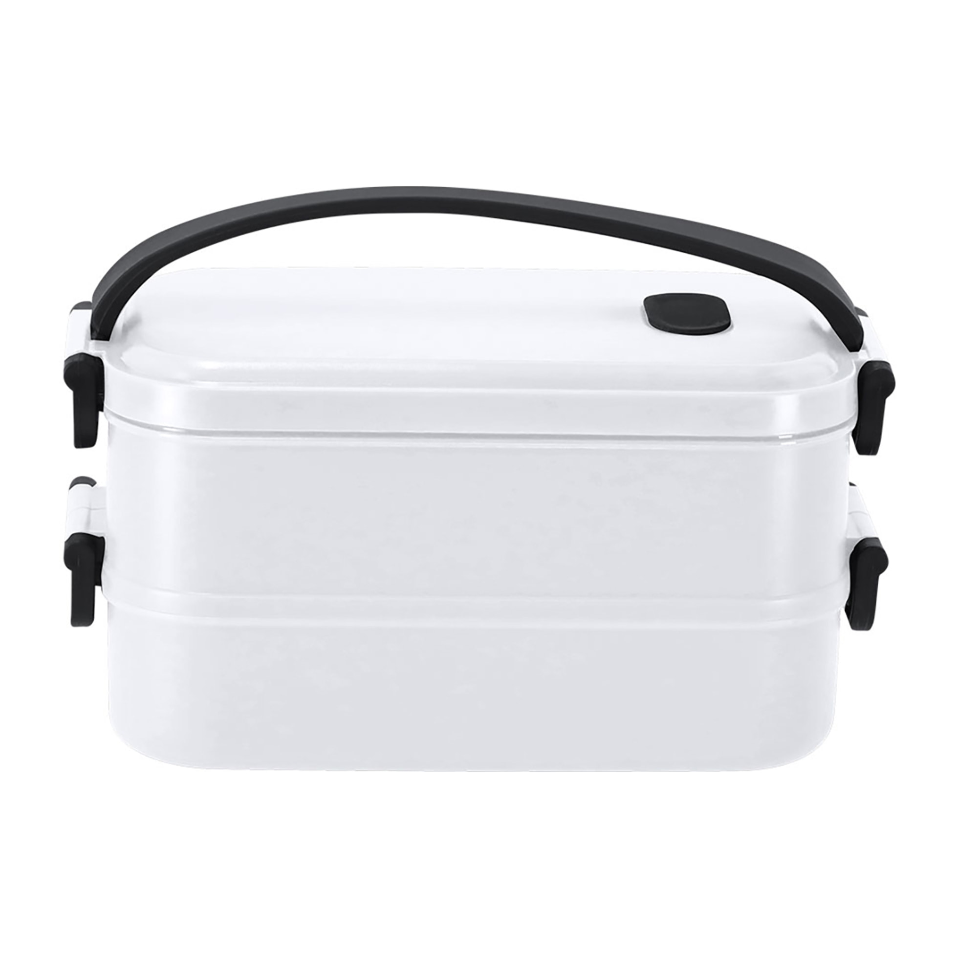 Fiambrera de 1,6L de capacidad. Fabricada en PP reciclado. Incluye 2 compartimentos independientes con bandejas de cierre hermético, de 800 ml cada una.