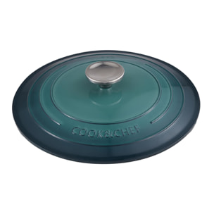 olla baja ø24x6,5cm 2,2l en aluminio fundido con tapa