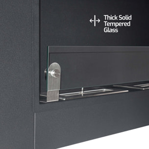 Augusto - Caminetto a bioetanolo da incasso con 2 bruciatori da 1.5L 110x54cm