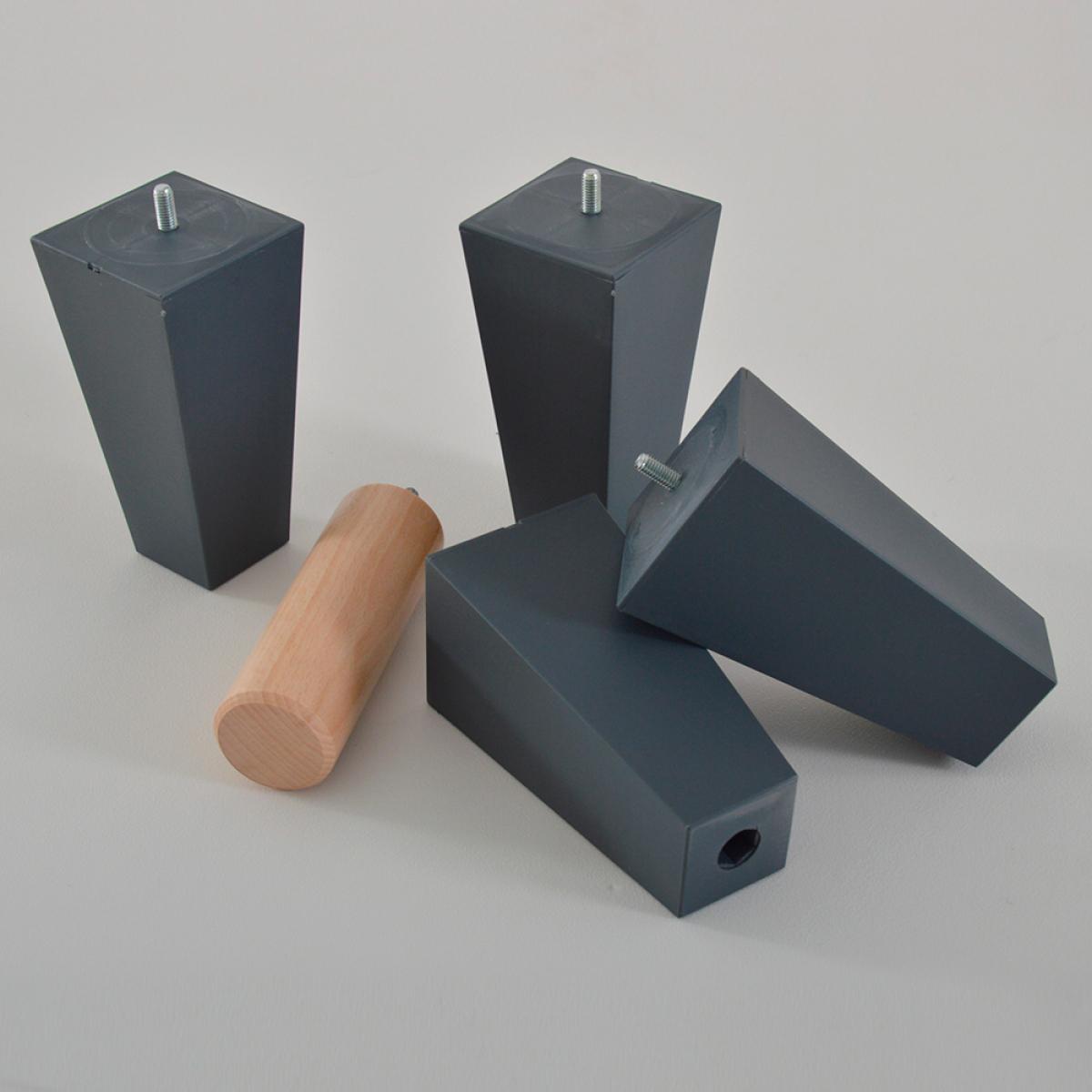 Sommier en Kit | 2 Places | Tissu Gris Anthracite