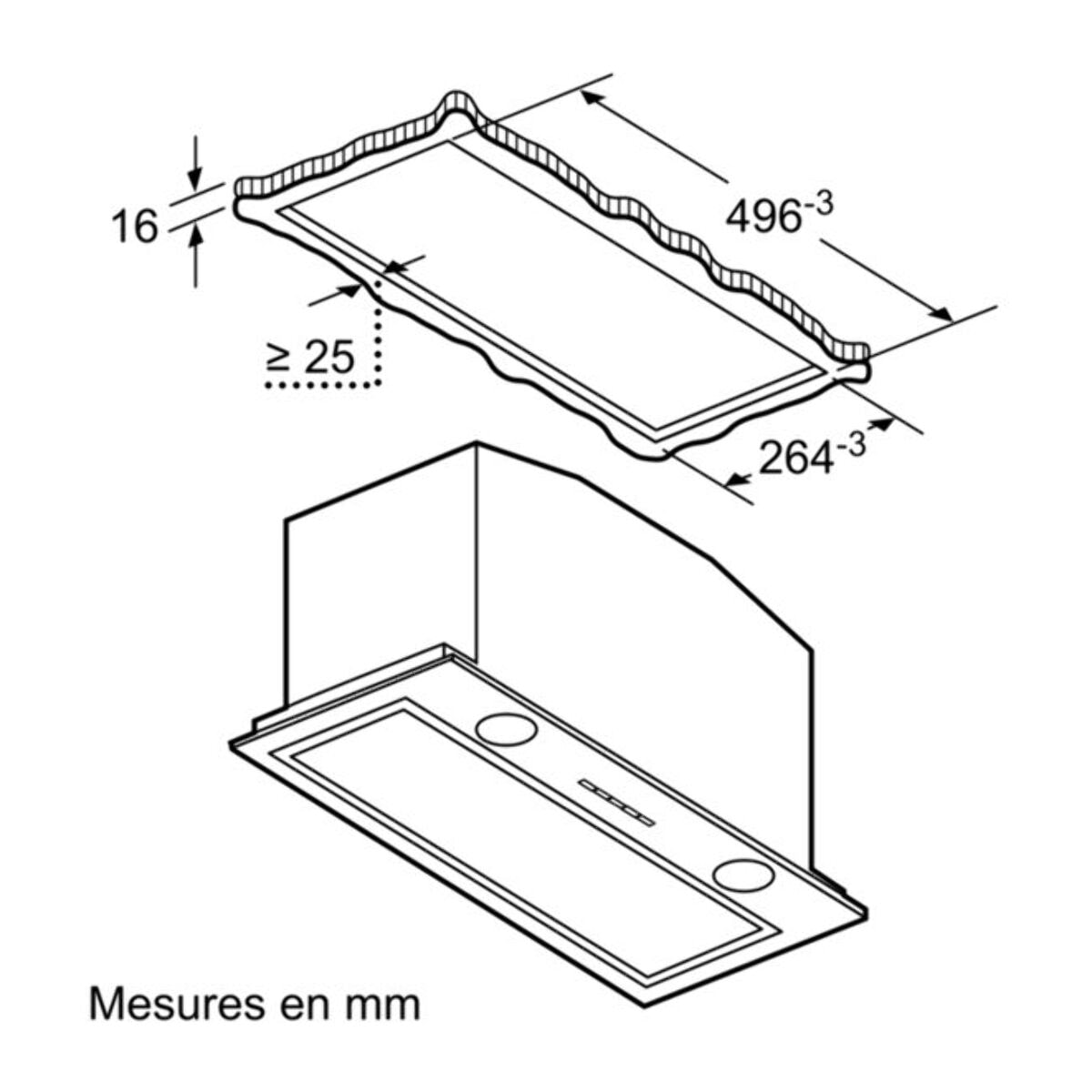 Hotte encastrable NEFF D55MH56N0